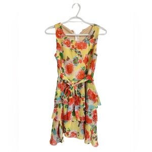 Cute Floral yellow dress.